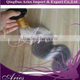 Tangle Free Shedding Free Hair Extensions Grey Remy Human Hair Weaving thumbnail-4