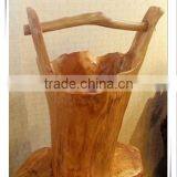 Root Carving Large Exquisite Fir Tall High Handle Bucket thumbnail-1