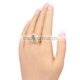 Less Than 1 Dollar Jewelry Zinc Alloy Rhinestone Gemstone Gold Finger Ring Woman thumbnail-4