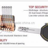 Multi Lock Cross Key Double Cylinder Cap Lock Door Parts thumbnail-4