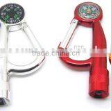 Carabiner Clip Light With Compass