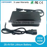 Rohs 29.4V 5A 24V Lithium Li-ion Battery Charger Power Tool Rechargeable Batteries