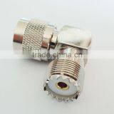 RF Adapter UHF Male to UHF Female Right Angle Coaxial Connector