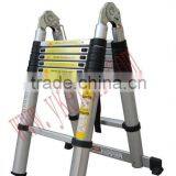 Multi-purpose Telescopic Folding Aluminium Ladder With 6+6steps 3.8m