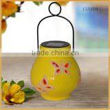 Wholesale Solid Color Family Ceramic Decorates Mini Lantern