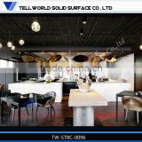 hot sale modern beauty high-end straight acrylic solid surface restaurant bar counter furniture