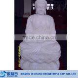 Home Garden White Jade Marble Buddha Statue