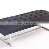 Poliform Eward 2 Seat Modern Leather Bench
