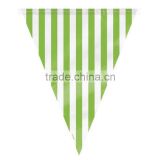 Lime Green Dots & Stripes Paper Bunting Banner for St Patricks Day decoration                        
                                                Quality Choice