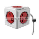 4 Outlets Powercube Adapter Extension 3m Cable With Socket UK Plug thumbnail-1