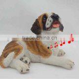 Moving Head Figurine Resin Music Dog thumbnail-1