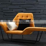 yellow leather chaise lounge sofa