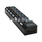 7 PORT USB 3.0 HUB High Speed Power Cable For PC Desktop Laptop Notebook thumbnail-5