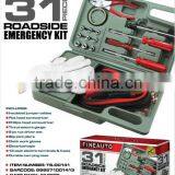 31 Pc Deluxe Auto Safety Kit With Warning Triangle