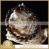 Semi Precious Gemstone Beaded Bracelet Charm Smoky Quartz Bracelet