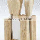 4pcs Cheese Knife Wiht Block