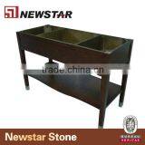 China Bathroom Vanity Set With Wooden Base for Hotel