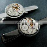 18mm Vintage Style Steam Punk Watch Movement Core Rhodium,metal Gun Black Fashion Tie Clip Bar 6830002 thumbnail-3