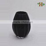 Colored pumpkin shaped glass vase, round wave home use glassware