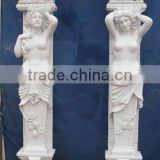 European sex lady stone column in pillar used for decorative