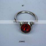 Red Glass Crystal Diamond Napkin Rings Available in Other Colours thumbnail-1