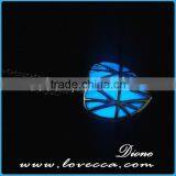 Nigh Light Magical Aqua Blue Hallow Heart Pendant Luminous thumbnail-3