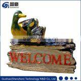 Attractive Welcome Duck Garden Sign statue