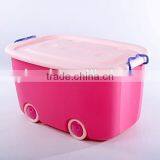 New PP Plastic Storage Box With Lid With Wheels thumbnail-1