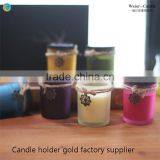 Rope Top Paraffin Wax Frosted Jar Black Lid