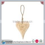 Wooden Heart Hanging Decoration - Small Medium Large - Craft Decorate GIFT thumbnail-1