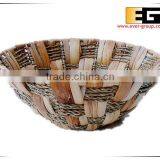 Round Natural Waterhyacinth and Grass Tray thumbnail-1