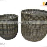 PE/plastic Rattan With Liner Flower Baskets thumbnail-3