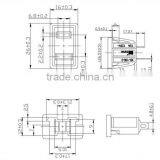 AC Power Outlet US Regulatory Wiring Socket American Polar Size Hole Card Socket Environmental Protection Copper XD-106C thumbnail-2