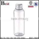 Cosmetic Lotion Beard Oil Essential Oil Round Shoulder PET Screw Cap Clear 100ml Plastic Bottle for Oil 2017 Hot New Products thumbnail-5