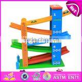 2017 New Design 5 Levels Children Funny Wooden Race Car Track Toy W04E050 thumbnail-5