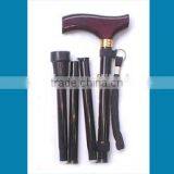 Walking Stick Hiking Walking Trekking Trail Ultralight 4-section Adjustable Canes Aluminum Alloy Folding Cane Walking Sticks thumbnail-1