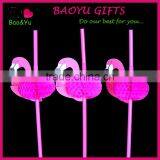 China Supplied Party Decoration Tissue Paper Flamingo Plastic Drinking Straw Flexible thumbnail-2