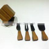 4pcs Bamboo Handle Cheese Knife Set thumbnail-2