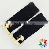 2015 New Fashion Leg Warmers Wholesale Baby Leg Warmers Baby Girls Black Sex Sock Stocking With White Lace Ruffle thumbnail-2