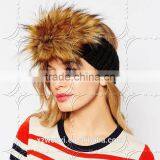 2015 Europe style knitting faux fur lady head Decorative hat faux fur cap for woman