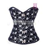 Skull Corset Steel Bone Factory Price Wholesale Overbust thumbnail-1
