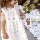 New Arrival Baby Clothes Wholesale Hot Sale White Cotton Cheap Children's Boutique Fashion 1-6 Years Old Baby Girl Dress thumbnail-2