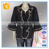 Lady Shirt Flared Cutting Fashion Design Lady Blouse thumbnail-1