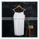 Elegant Ladies Fashion 2 Pieces Wholesale White Cotton Dress Pattern High Quality thumbnail-3