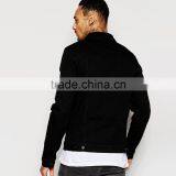 High Quality Two Pocket Denim Wholesale Custom Black Jacket thumbnail-2