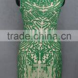 High Quality Ladies Sleeveless Fashion Lace Evening Party Dress thumbnail-1