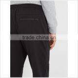 Custom Loose Fitting Rib Leg Opening Men Jogger Pants In Black thumbnail-2