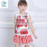 Wholesale Kids Cotton Tank Tops Boutique Baby Girls White Sleeveless T Shirt Summer T-shirt for Flower Print T16356 thumbnail-1