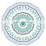 Hot Sale Cheap Reactive Print Microfiber Beach Towel With Tassel thumbnail-6