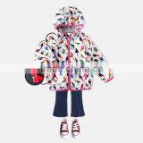 S60598B Woodpecker Printed Hooded Jacket Baby Girls Outwear thumbnail-1